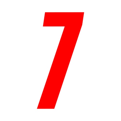 4 inch tall Red Race Number 7 racing numbers decals | eBay
