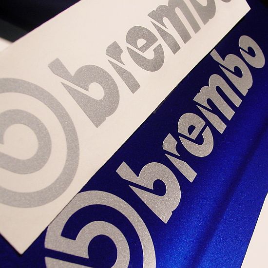 Brembo Silver 5 12 6cm Decals Stickers Brakes Sticker