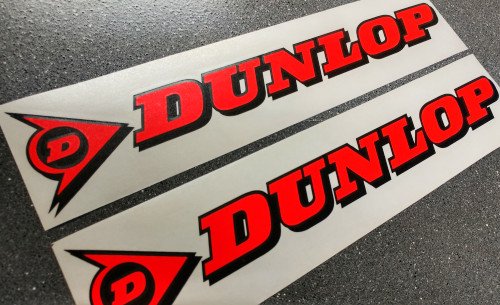 Dunlop Decals Red Neon 8.25" long