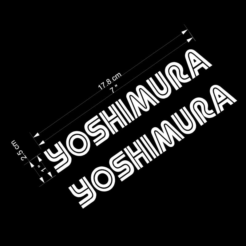 Yoshimura White Decals 7inch long