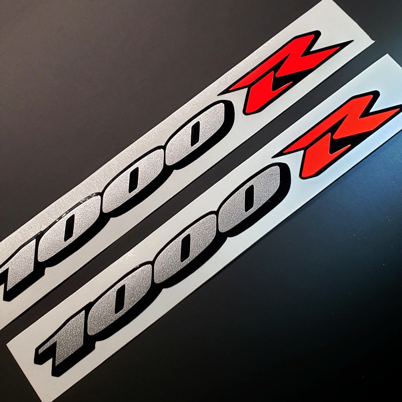 1000R logo custom reflective Die Cut