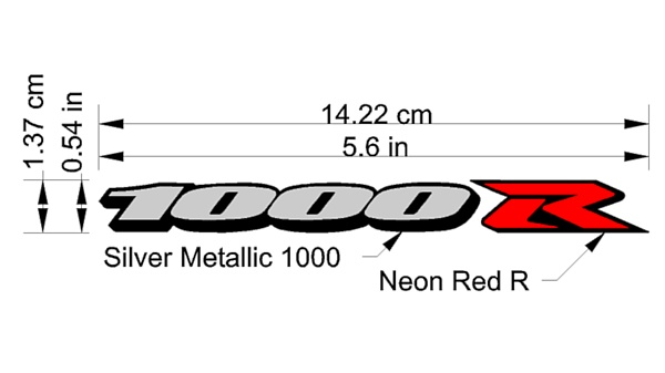 Neon Suzuki 1000R decal