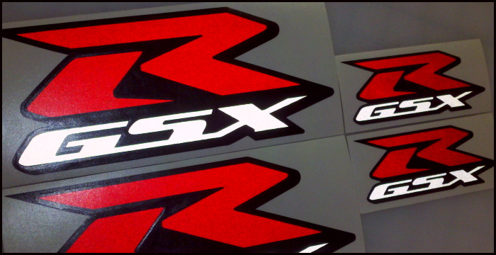 GSX-R logo reflective Suzuki 