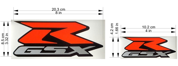 Suzuki GSXR decal Neon Red